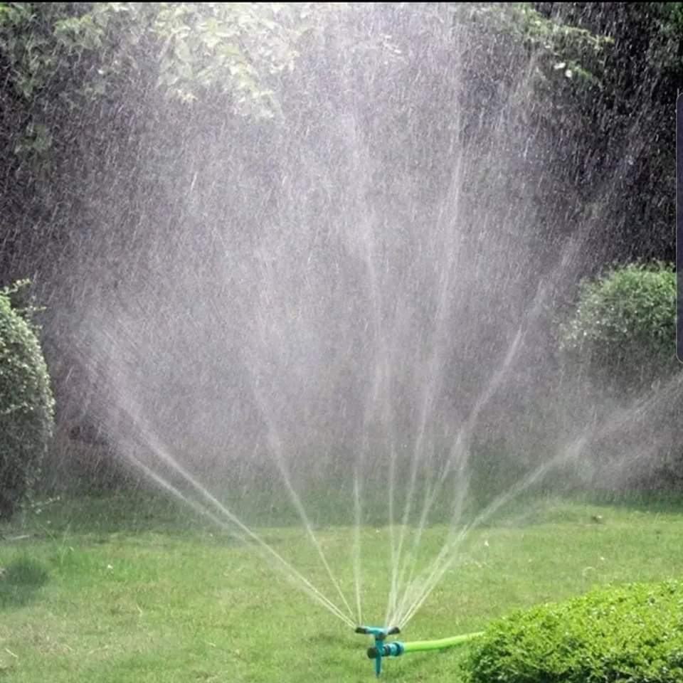 Garden Sprinkler , with Ground Spike – Green (Automatic 360 Degree)