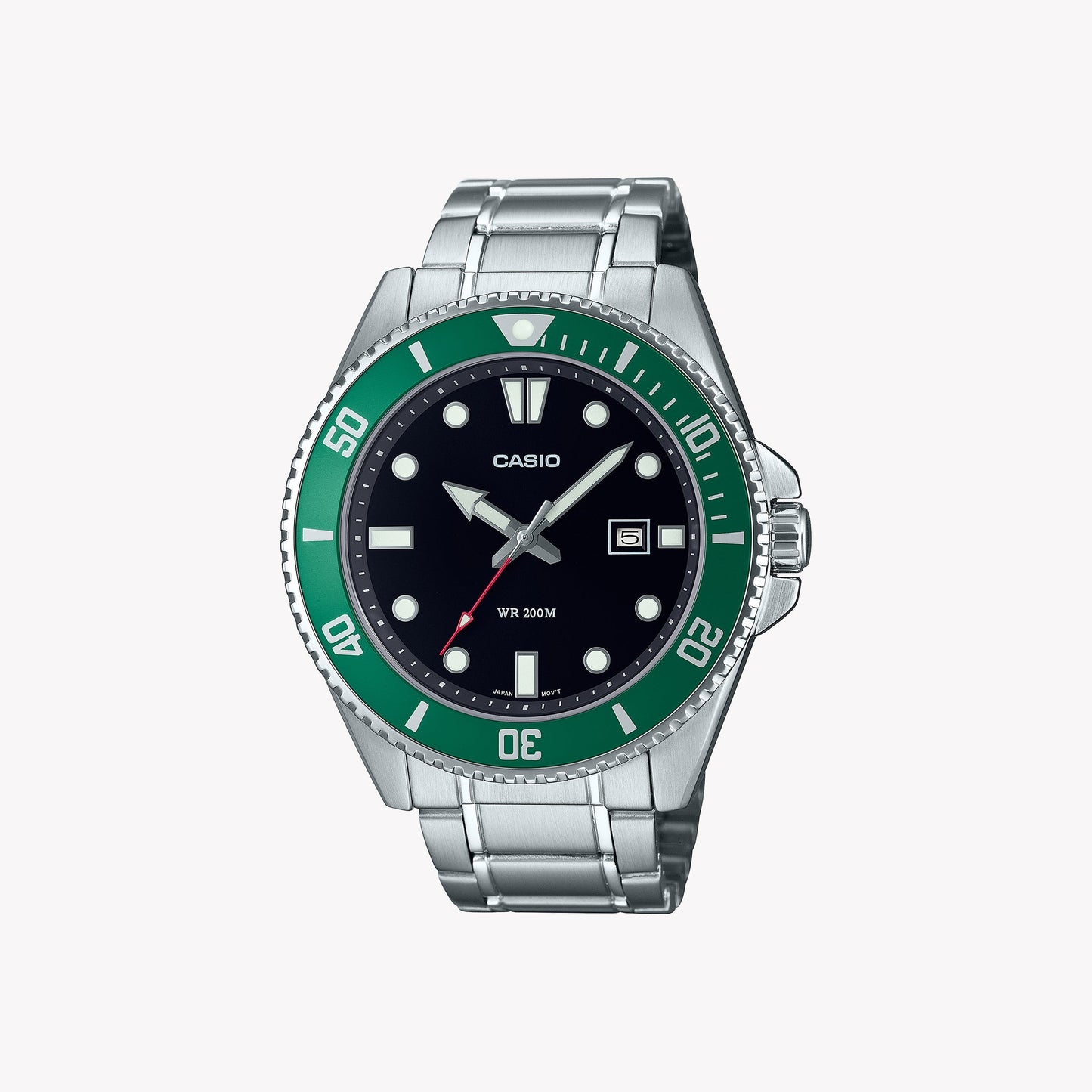 Men’s Diver-Style Stainless Steel Watch – 200M Water Resistance