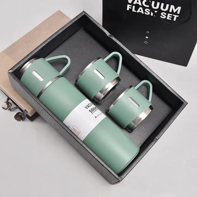 Vacuum Flask Set Steel Water Bottel