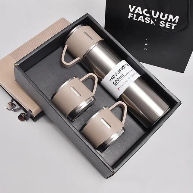 Vacuum Flask Set Steel Water Bottel