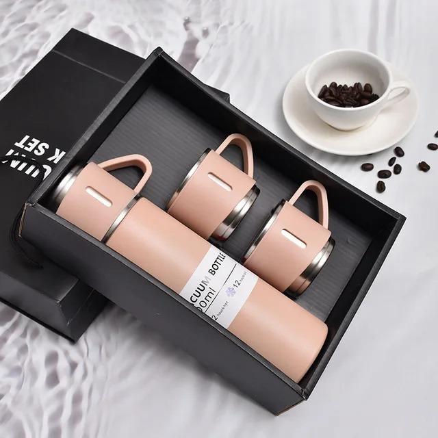 Vacuum Flask Set Steel Water Bottel
