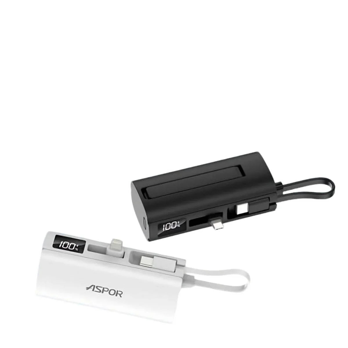 Aspor A351 2in1 iPhone & Type-C Flexible Portable Mini 5000mAh Power Bank